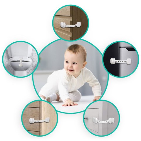 ZABEZPIECZENIE OTWIERANIA SZAFEK RICOKIDS 798200 6 SZT. BIAŁE