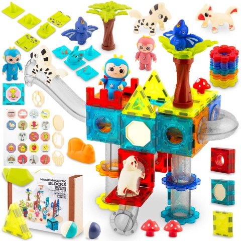 Klocki magnetyczne Raj Dinozaurów RK-757 Ricokids Klocki magnetyczne Raj Dinozaurów RK-757 Ricokids