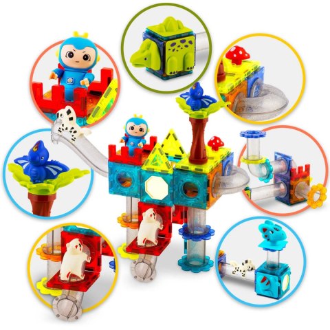 Klocki magnetyczne Raj Dinozaurów RK-757 Ricokids Klocki magnetyczne Raj Dinozaurów RK-757 Ricokids