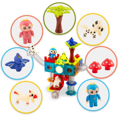 Klocki magnetyczne Raj Dinozaurów RK-757 Ricokids Klocki magnetyczne Raj Dinozaurów RK-757 Ricokids