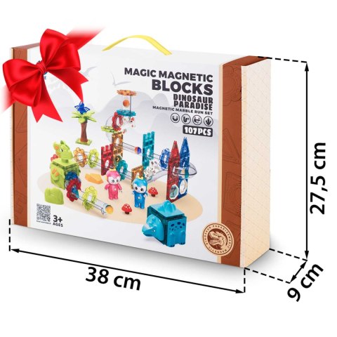 Klocki magnetyczne Raj Dinozaurów RK-757 Ricokids Klocki magnetyczne Raj Dinozaurów RK-757 Ricokids