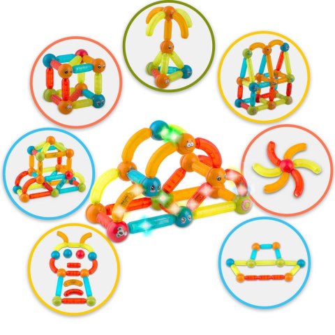 Klocki magnetyczne z podświetleniem RK-767 Ricokids Klocki magnetyczne z podświetleniem RK-767 Ricokids