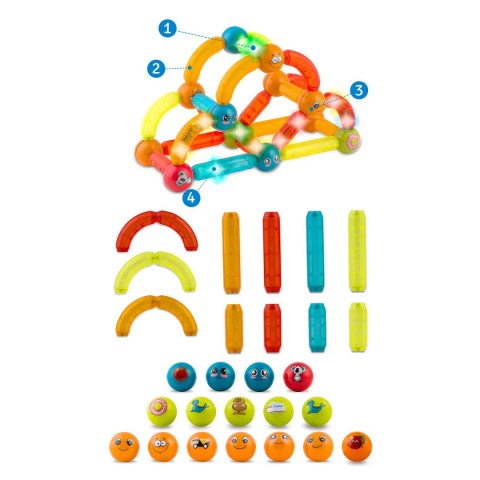 Klocki magnetyczne z podświetleniem RK-767 Ricokids Klocki magnetyczne z podświetleniem RK-767 Ricokids