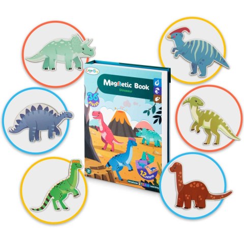 KSIĄŻKA MAGNETYCZNA PUZZLE DINOZAURY RK-770