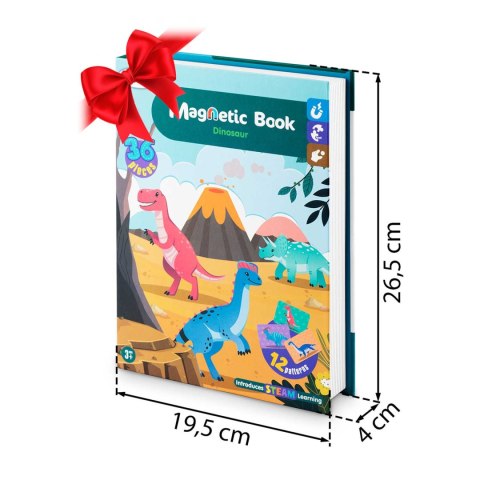 KSIĄŻKA MAGNETYCZNA PUZZLE DINOZAURY RK-770