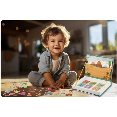 KSIĄŻKA MAGNETYCZNA PUZZLE DINOZAURY RK-770