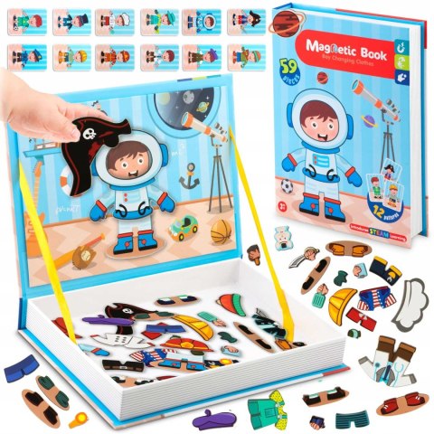 KSIĄŻKA MAGNETYCZNA PUZZLE PRZEBIERANKI RK-770
