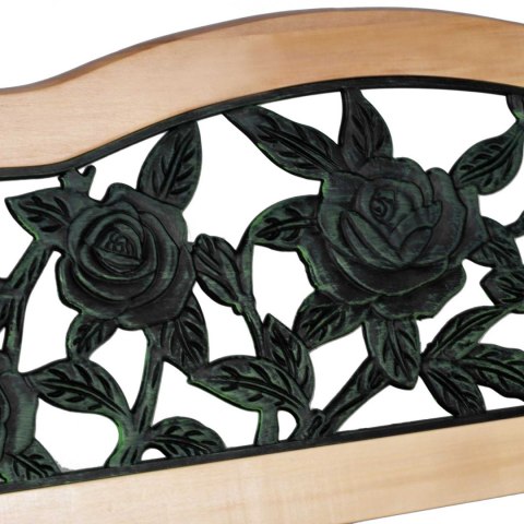 ŁAWKA PARKOWA Z OPARCIEM 123,5 X 74 X 48 CM GARDI ROSE SOFOTEL
