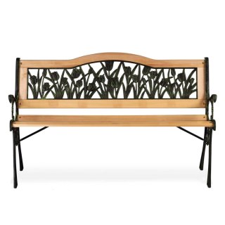 ŁAWKA PARKOWA Z OPARCIEM 123,5 X 74 X 48 CM GARDI TULIP SOFOTEL