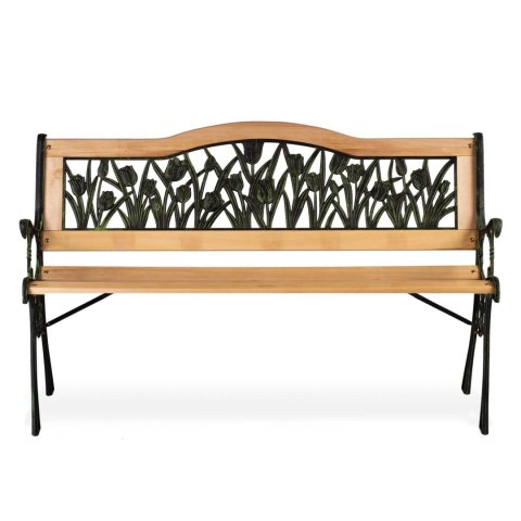ŁAWKA PARKOWA Z OPARCIEM 123,5 X 74 X 48 CM GARDI TULIP SOFOTEL