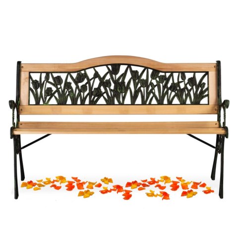 ŁAWKA PARKOWA Z OPARCIEM 123,5 X 74 X 48 CM GARDI TULIP SOFOTEL