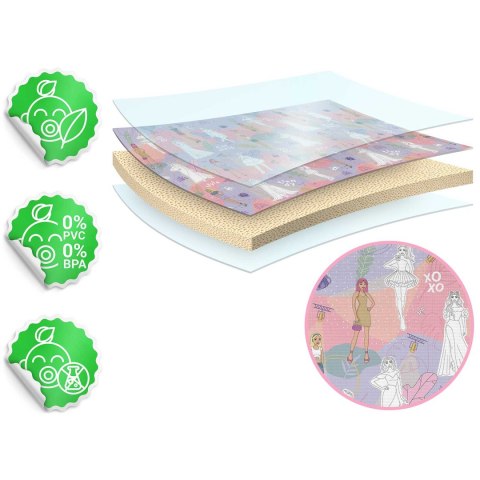 MATA PIANKOWA DO KOLOROWANIA ZWIJANA 200 X 120 X 0,3 CM RICOKIDS RK-343