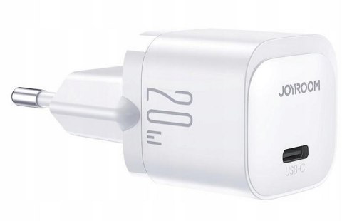 Mini ładowarka sieciowa Joyroom JR-TCF02 20W PD 3.0 QC 3.0 1x USB-C biała Mini ładowarka sieciowa Joyroom JR-TCF02 20W PD 3.0 QC 3.0 1x USB-C biała