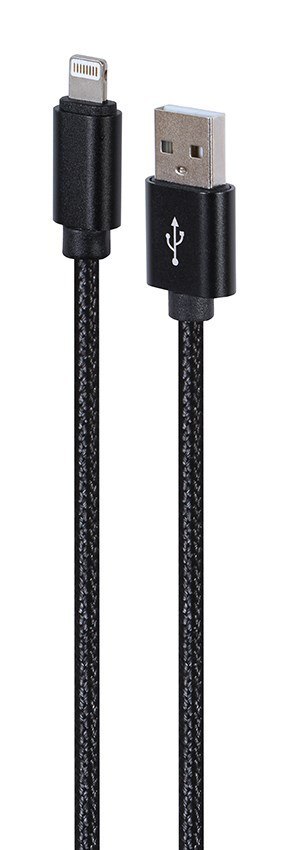 GEMBIRD KABEL USB - DO 8 PIN W OPLOCIE TEKSTYLNYM, WTYKI W OSŁONIE METALOWEJ 1.8M, ŁADOWANIE/TRANSMISJA DANYCH, CZARNY GEMBIRD KABEL USB - DO 8 PIN W OPLOCIE TEKSTYLNYM, WTYKI W OSŁONIE METALOWEJ 1.8M, ŁADOWANIE/TRANSMISJA DANYCH, CZARNY