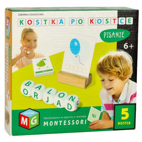 Zabawka edukacyjna montessori Kostka po kostce pisanie 4 kostki 5+ MULITGRA Zabawka edukacyjna montessori Kostka po kostce pisanie 4 kostki 5+ MULITGRA