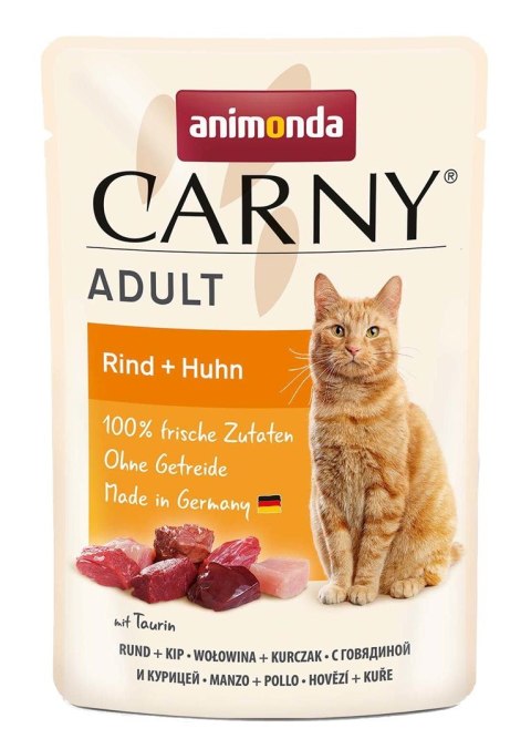 Animonda Carny Adult Pouch Beef + Chicken 85g Animonda Carny Adult Pouch Beef + Chicken 85g