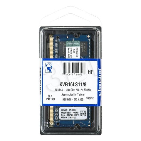 Pamieć DDR3 Kingston SODIMM 8GB 1600MHz CL11 1,35V Low Voltage Pamieć DDR3 Kingston SODIMM 8GB 1600MHz CL11 1,35V Low Voltage