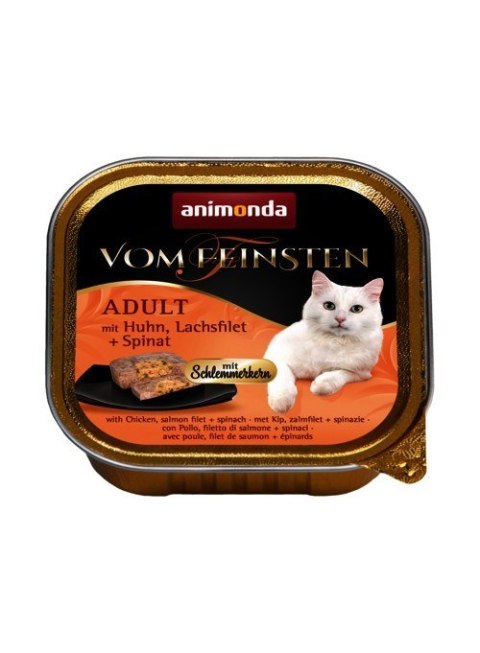 ANIMONDA Vom Feinsten Classic Cat smak: kurczak, łosoś + szpinak 100g ANIMONDA Vom Feinsten Classic Cat smak: kurczak, łosoś + szpinak 100g