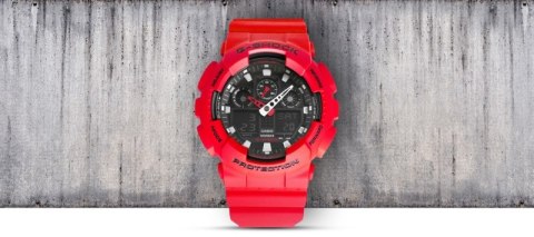 Zegarek Męski CASIO G-SHOCK GA-100B-4AER 20 Bar Do nurkowania Zegarek Męski CASIO G-SHOCK GA-100B-4AER 20 Bar Do nurkowania