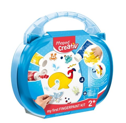 Farby do malowania palcami w walizce dla dzieci Creative Maped Farby do malowania palcami w walizce dla dzieci Creative Maped