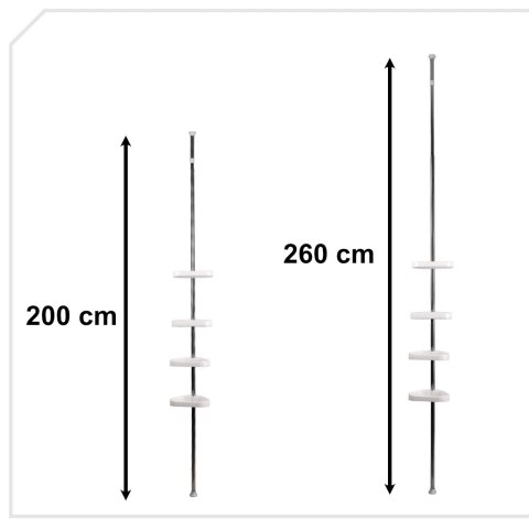 Półka łazienkowa narożna teleskopowa pryszni 260cm Półka łazienkowa narożna teleskopowa pryszni 260cm