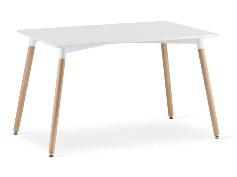 Stół do jadalni drewniany prostokątny 120cm x 80cm - biały Stół do jadalni drewniany prostokątny 120cm x 80cm - biały