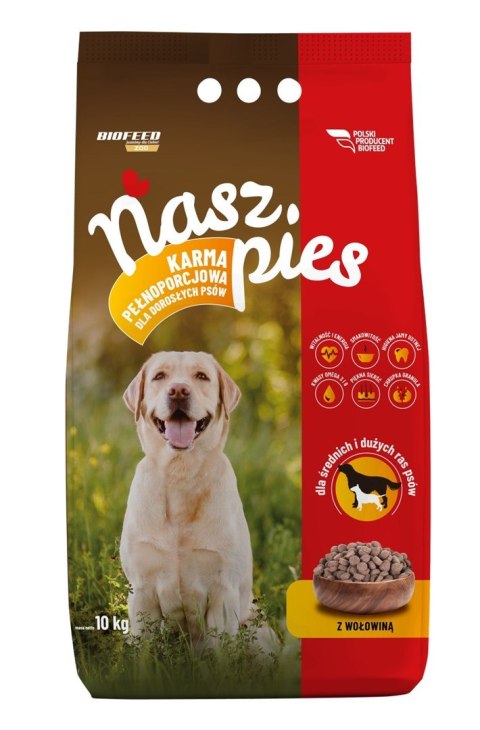BIOFEED NASZ PIES Z WOŁOWINĄ 15 KG BIOFEED NASZ PIES Z WOŁOWINĄ 15 KG