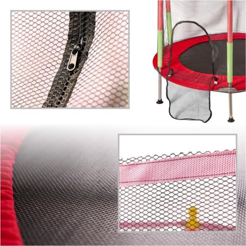 Trampolina ogrodowa dla dzieci 140cm czerwona Trampolina ogrodowa dla dzieci 140cm czerwona