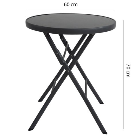 Stół stolik ogrodowy składany 60cm na taras balkon Stół stolik ogrodowy składany 60cm na taras balkon