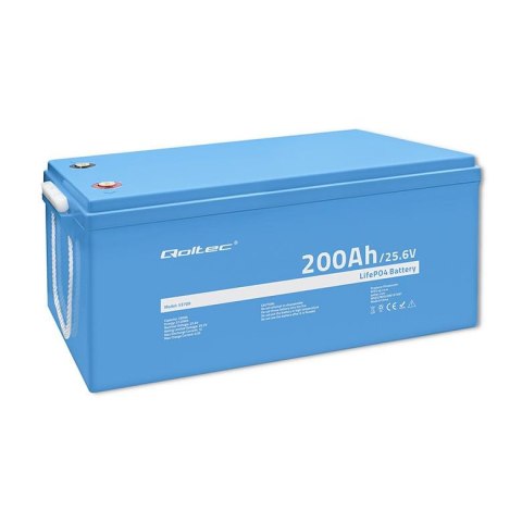 Akumulator LiFePO4 Qoltec Litowo-Żelazowo-Fosforanowy | 25.6V | 200Ah | BMS Akumulator LiFePO4 Qoltec Litowo-Żelazowo-Fosforanowy | 25.6V | 200Ah | BMS