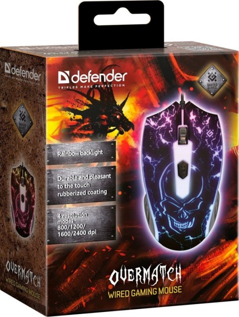 MYSZ DEFENDER GM-069 OVERMATCH OPTIC 2400dpi 4P MYSZ DEFENDER GM-069 OVERMATCH OPTIC 2400dpi 4P