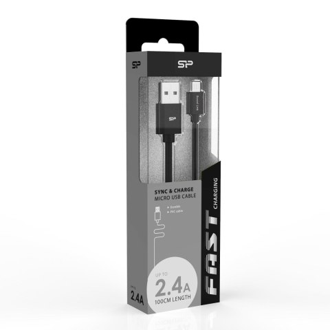 Kabel Silicon Power Boost Link PVC LK10AB, USB - micro USB 1m, black Kabel Silicon Power Boost Link PVC LK10AB, USB - micro USB 1m, black