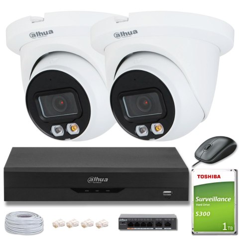 ZESTAW 2 Kamer IP Dahua 8mpx IPC-HDW2849TM-S-IL + DYSK 1TB ZESTAW 2 Kamer IP Dahua 8mpx IPC-HDW2849TM-S-IL + DYSK 1TB
