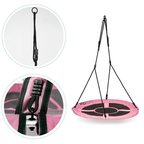 Huśtawka ogrodowa bocianie gniazdo 100cm różowa ECOTOYS Huśtawka ogrodowa bocianie gniazdo 100cm różowa ECOTOYS