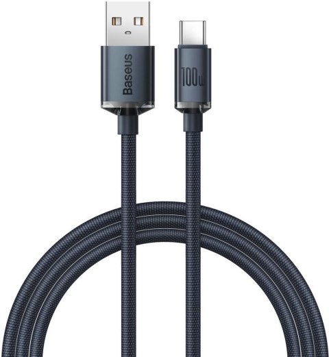 KABEL USB-A -> USB-C Baseus Crystal CAJY000401 120cm 100W 6A QC 3.0 W OPLOCIE PREMIUM KABEL USB-A -> USB-C Baseus Crystal CAJY000401 120cm 100W 6A QC 3.0 W OPLOCIE PREMIUM