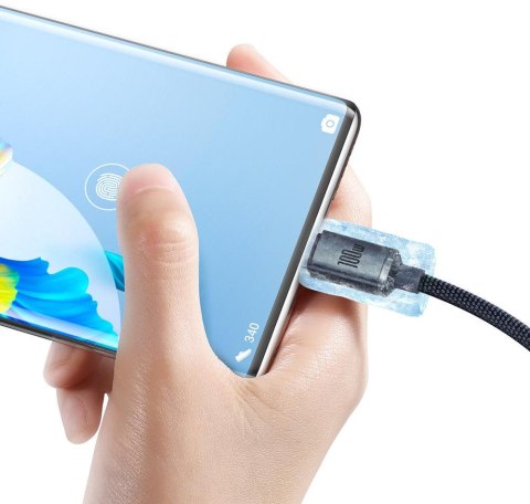 KABEL USB-A -> USB-C Baseus Crystal CAJY000401 120cm 100W 6A QC 3.0 W OPLOCIE PREMIUM KABEL USB-A -> USB-C Baseus Crystal CAJY000401 120cm 100W 6A QC 3.0 W OPLOCIE PREMIUM