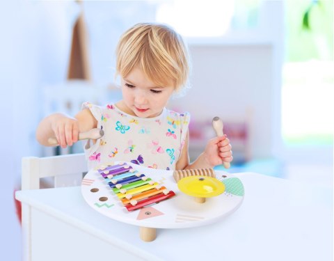 STOLIK Z INSTRUMENTAMI STÓŁ MUZYCZNY CYMBAŁKI +18M ECOTOYS