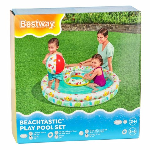 BESTWAY 51124 Basen piłka kółko brodzik 122cm BESTWAY 51124 Basen piłka kółko brodzik 122cm