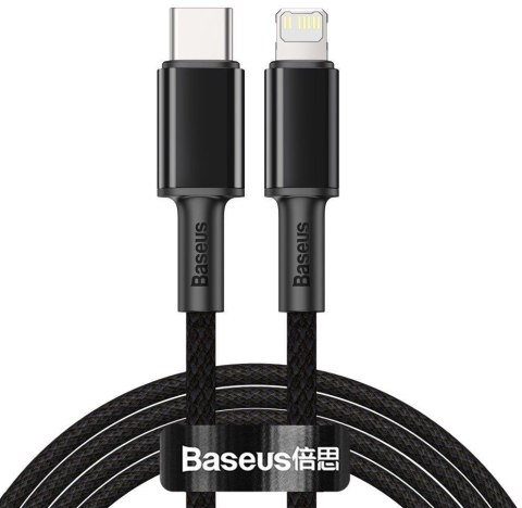 KABEL USB-C -> Lightning / iPhone Baseus Cafule CATLGD-A01 2m 20W PD Quick Charging CZARNY W OPLOCIE KABEL USB-C -> Lightning / iPhone Baseus Cafule CATLGD-A01 2m 20W PD Quick Charging CZARNY W OPLOCIE