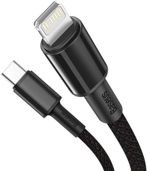 KABEL USB-C -> Lightning / iPhone Baseus Cafule CATLGD-A01 2m 20W PD Quick Charging CZARNY W OPLOCIE KABEL USB-C -> Lightning / iPhone Baseus Cafule CATLGD-A01 2m 20W PD Quick Charging CZARNY W OPLOCIE