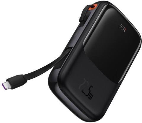 Powerbank Baseus Qpow Digital Display PPQD060101 10000mAh 22,5W PD QC 3.0 1x USB-A 2x USB-C + KABEL Powerbank Baseus Qpow Digital Display PPQD060101 10000mAh 22,5W PD QC 3.0 1x USB-A 2x USB-C + KABEL
