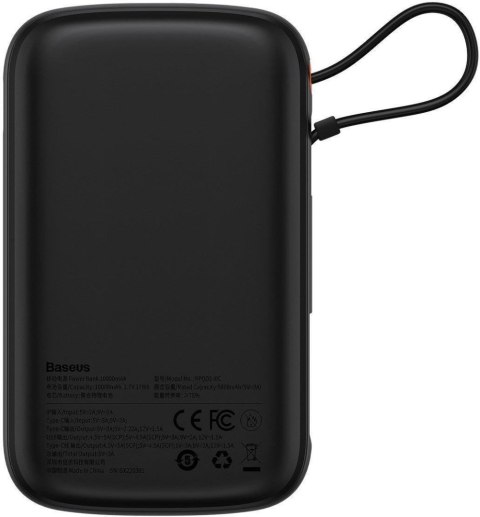 Powerbank Baseus Qpow Digital Display PPQD060101 10000mAh 22,5W PD QC 3.0 1x USB-A 2x USB-C + KABEL Powerbank Baseus Qpow Digital Display PPQD060101 10000mAh 22,5W PD QC 3.0 1x USB-A 2x USB-C + KABEL