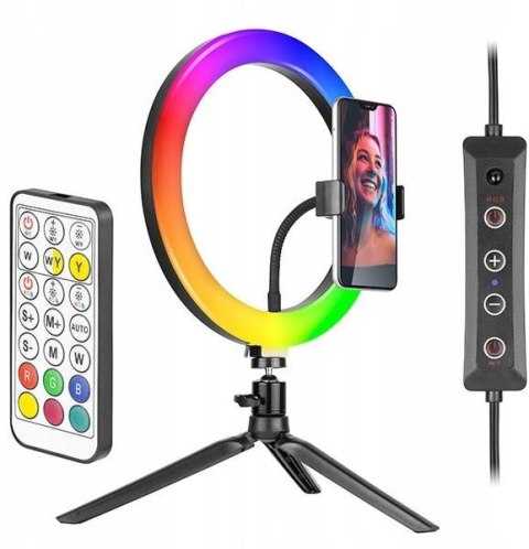 Lampa Tracer RGB Ring ze statywem Lampa Tracer RGB Ring ze statywem