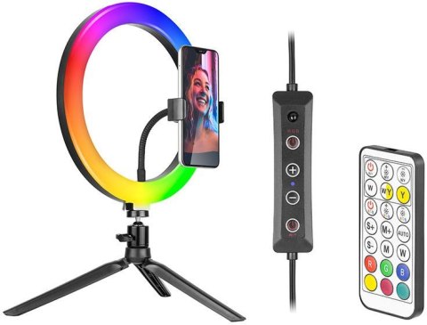 Lampa Tracer RGB Ring ze statywem Lampa Tracer RGB Ring ze statywem