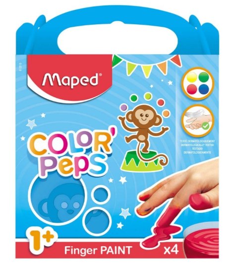 Farba do malowania palcami dla dzieci Colorpops 4 kolory Maped Farba do malowania palcami dla dzieci Colorpops 4 kolory Maped