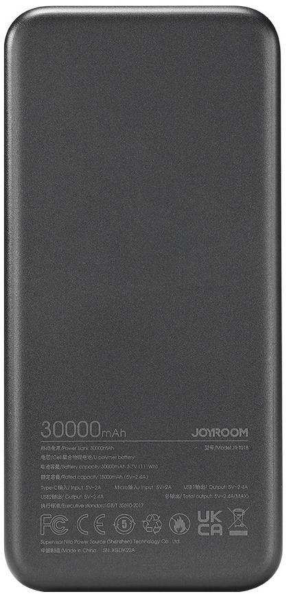 Powerbank Joyroom Dazzling Series JR-T018 30000mAh 12W 2.4A 2x USB-A czarny Powerbank Joyroom Dazzling Series JR-T018 30000mAh 12W 2.4A 2x USB-A czarny