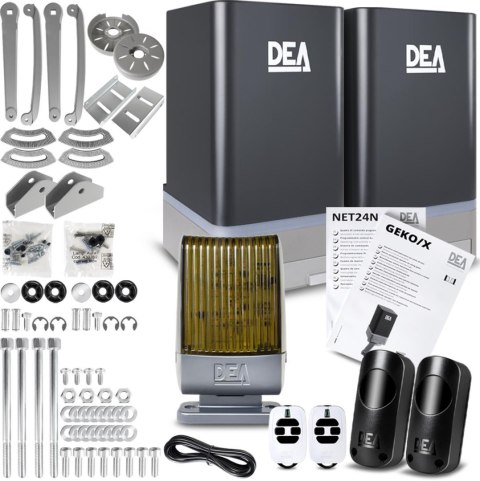 Zestaw DEA KIT GEKO/X do 6m bramy dwuskrzydłowej (628600) Zestaw DEA KIT GEKO/X do 6m bramy dwuskrzydłowej (628600)