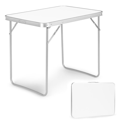 Stolik turystyczny stół piknikowy składany blat 80x60 cm biały Stolik turystyczny stół piknikowy składany blat 80x60 cm biały