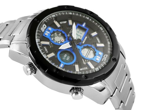 Zegarek Męski Perfect A8026B-3 Dual Time Iluminacja i Fluorescencja Zegarek Męski Perfect A8026B-3 Dual Time Iluminacja i Fluorescencja