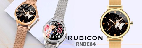 Zegarek Damski RUBICON SMARTWATCH RNBE64-4 GOLD Zegarek Damski RUBICON SMARTWATCH RNBE64-4 GOLD
